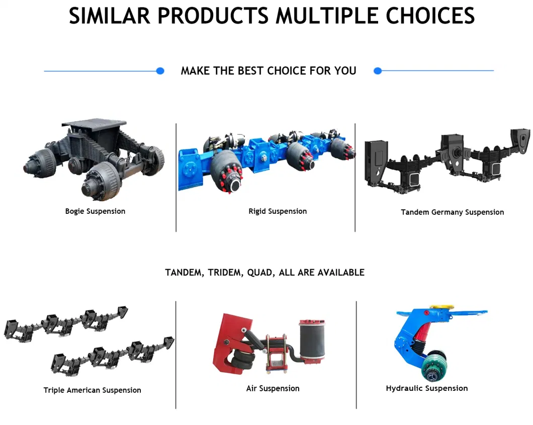 Hlt Super Sale Semi Trailer Three Axle Cantilever Suspension